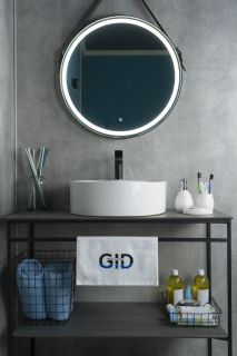 Раковина Gid N9008b 51104 накладная белая 46x46x16